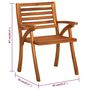 Voir la diapositive 6 : VIDAXL Chaises de jardin avec coussins lot de 4 Bois de teck solide
