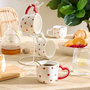 Voir la diapositive 4 : SECRET DE GOURMET Lot de 4 Mugs sur Rack  Valentine  22cl Blanc