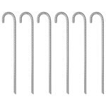 VIDAXL Piquets de tente 6 pcs 41,5 cm Ø12 mm acier galvanise