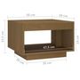 Voir la diapositive 6 : VIDAXL Table basse marron miel 50x50x33,5 cm bois de pin massif
