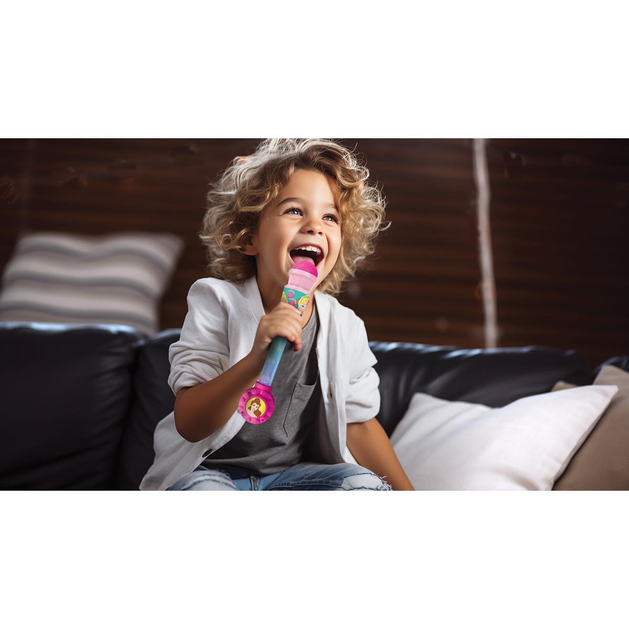 Voir la diapositive 6 : Lexibook Microphone Princesse Disney avec tube lumineux et enceinte