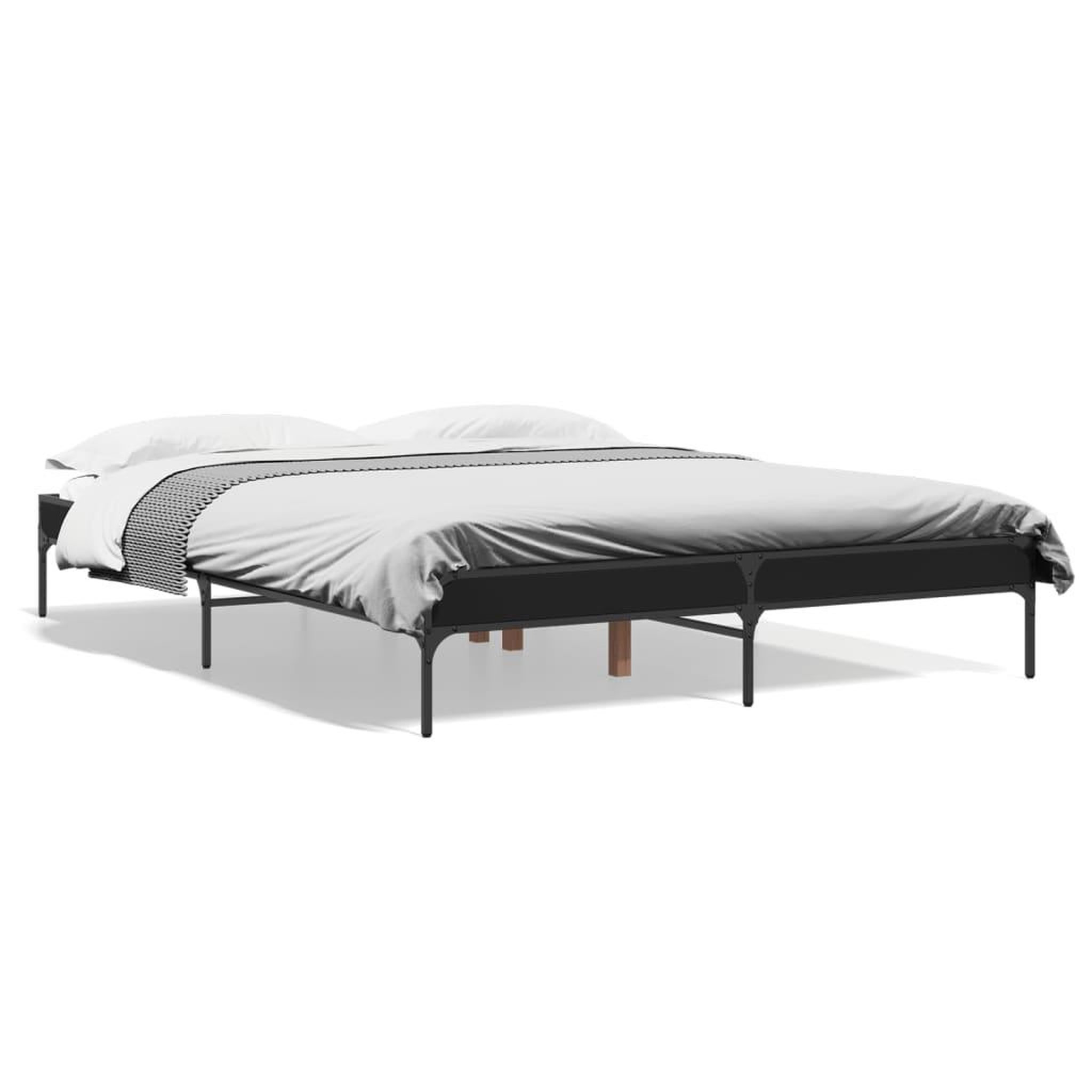 Voir la diapositive 2 : VIDAXL Cadre de lit sans matelas noir 140x200 cm