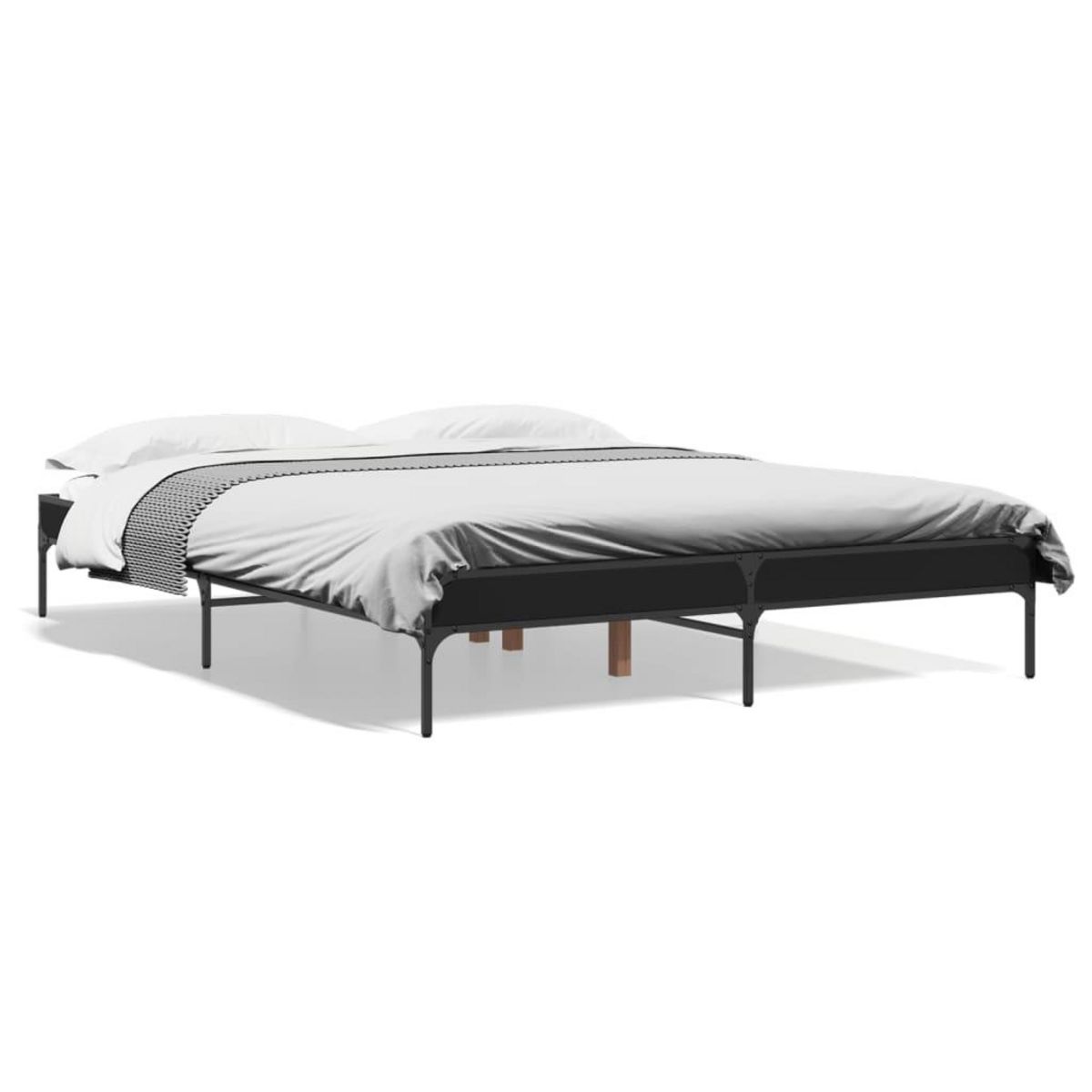 VIDAXL Cadre de lit sans matelas noir 140x200 cm