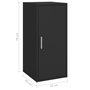 Voir la diapositive 6 : VIDAXL Armoire a chaussures Noir 32x35x70 cm Bois d'ingenierie