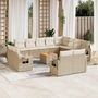 Voir la diapositive 1 : VIDAXL Salon de jardin avec coussins 13 pcs beige resine tressee