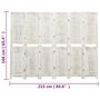 Voir la diapositive 6 : VIDAXL Cloison de separation 6 panneaux Blanc antique 215x166 cm Bois