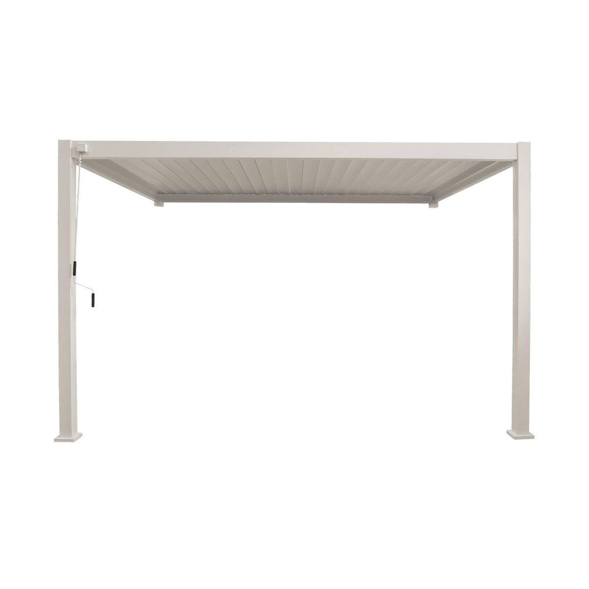 SWEEEK Pergola bioclimatique aluminium adossée lames orientables 4x3m Triomphe