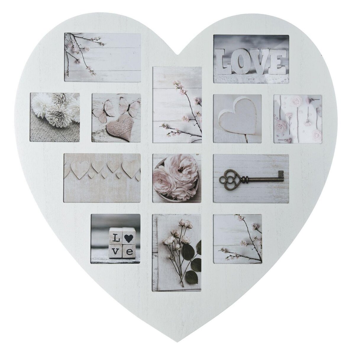 ATMOSPHERA Pêle-mêle cœur Patine - 13 Photos