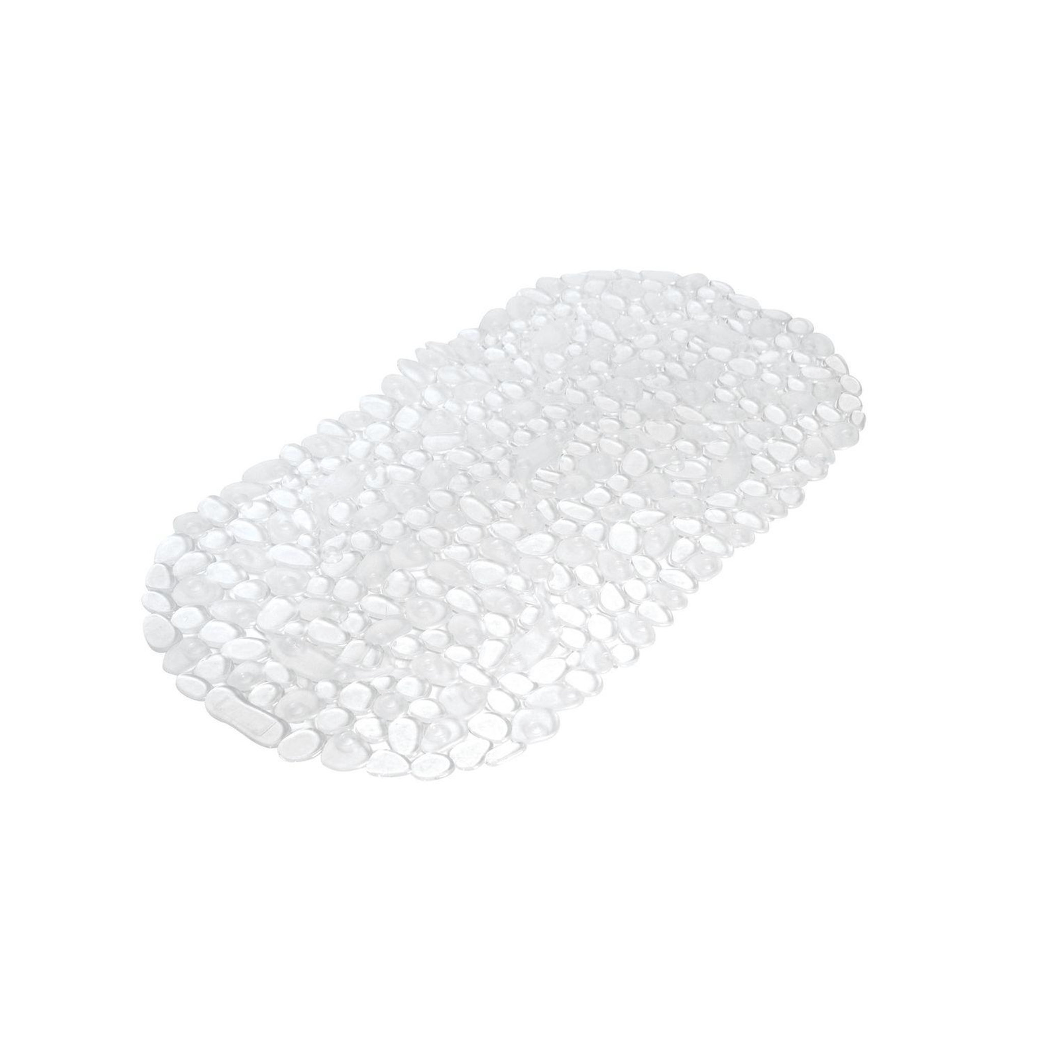 Douceur d'Intérieur Tapis antidérapant fond de baignoire effet galet - l. 69 x l. 36 cm - transparent