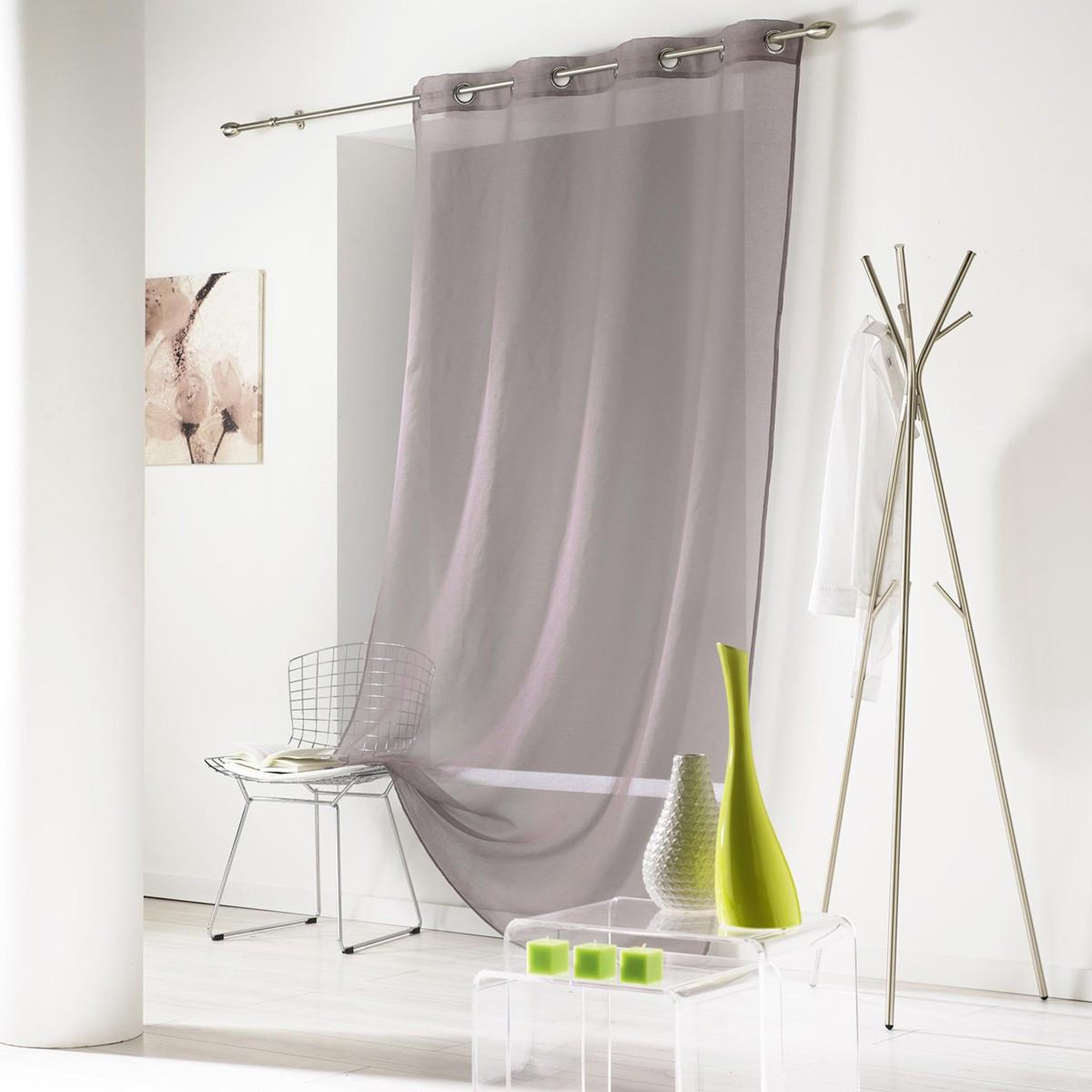 Douceur d'Intérieur Rideau voilage  effea  140x240cm noisette