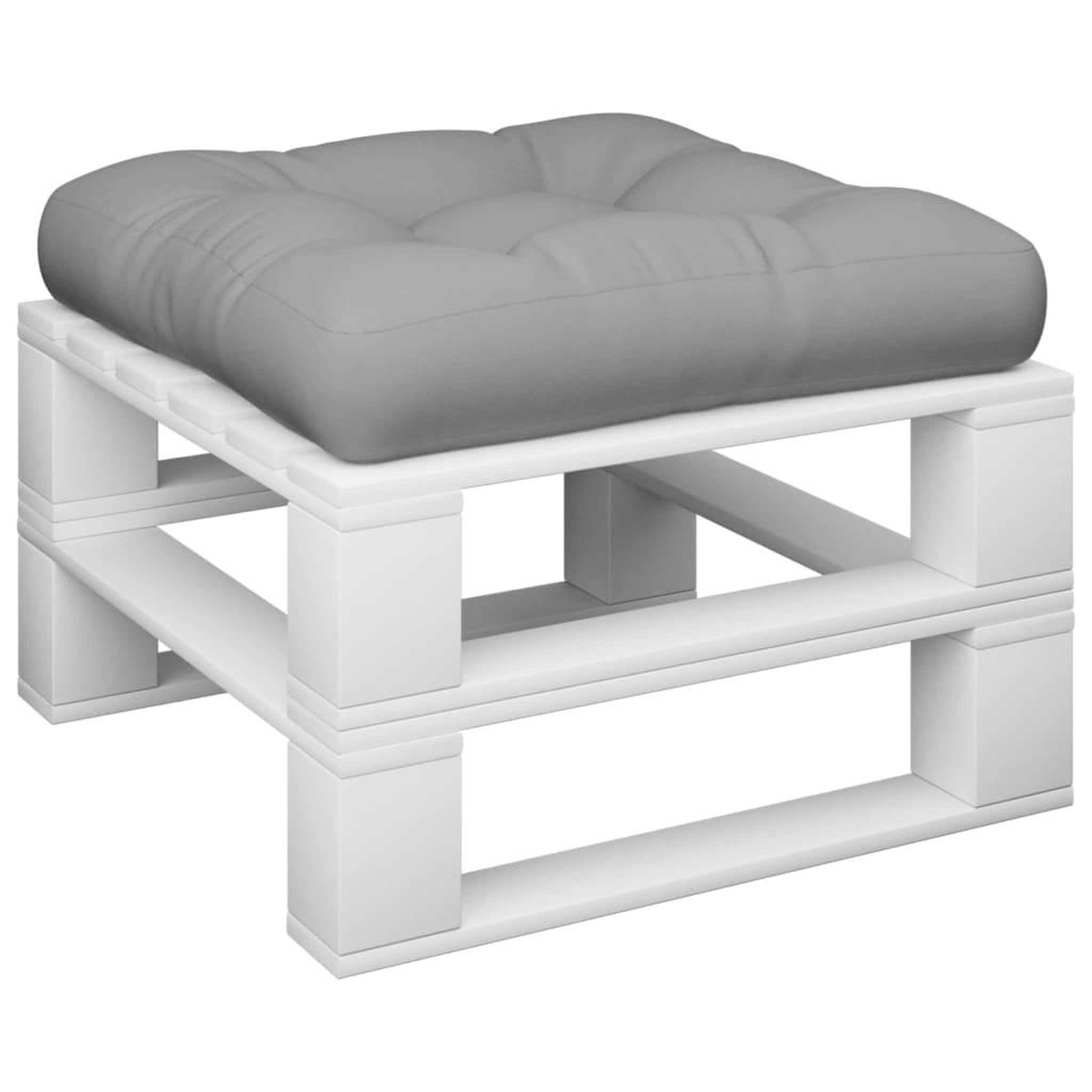 Voir la diapositive 3 : VIDAXL Coussin de palette gris 58x58x10 cm tissu