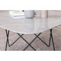 Voir la diapositive 6 : Paris Prix Table Basse en Verre Marbré  Tristar  80cm Gris