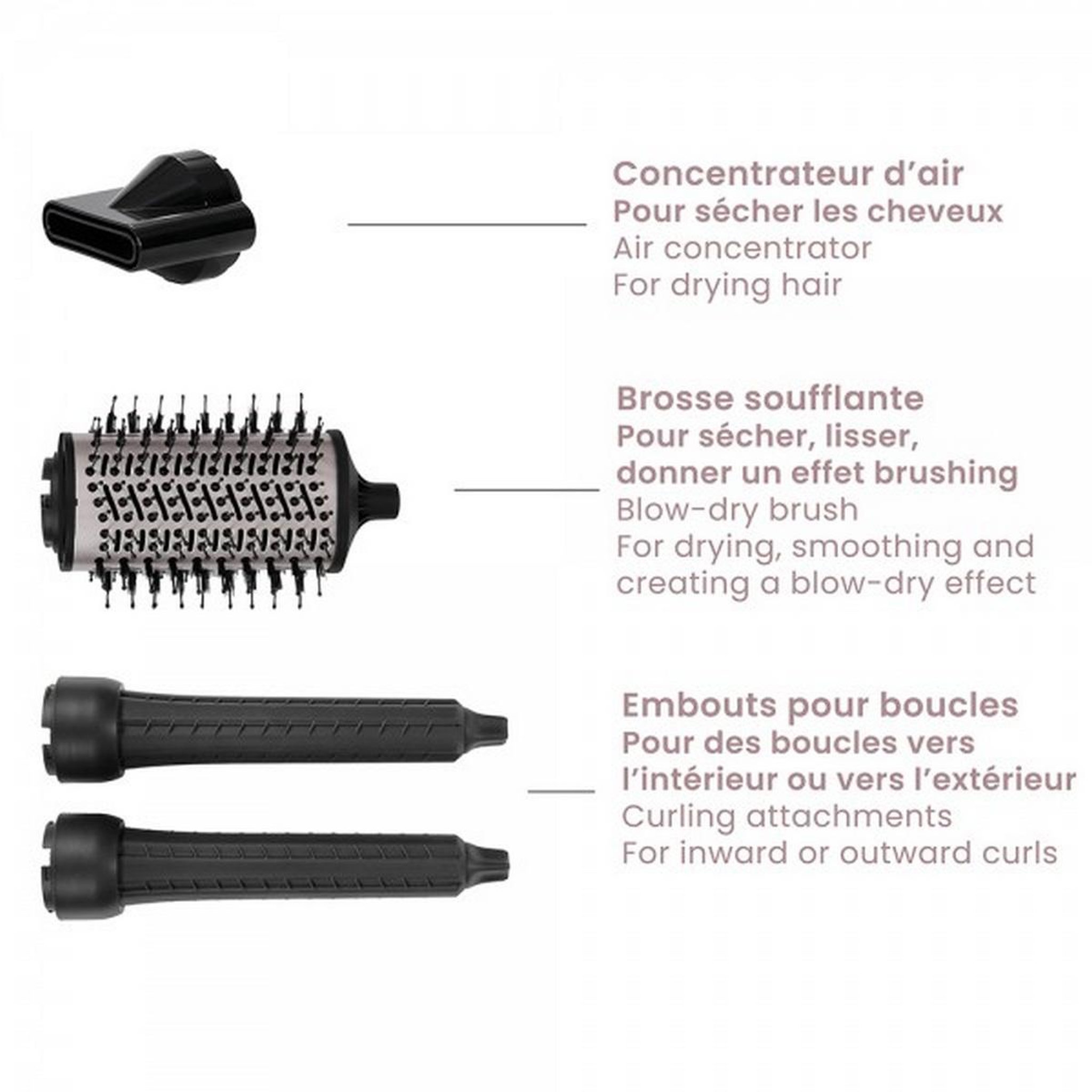 Voir la diapositive 3 : LIVOO Multistyler 4 en 1 1200w - DOS227P