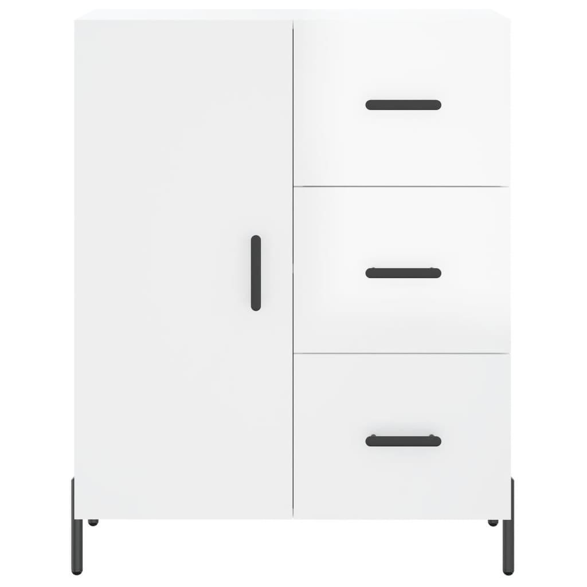 Voir la diapositive 5 : VIDAXL Buffet Blanc brillant 69,5x34x90 cm Bois d'ingenierie