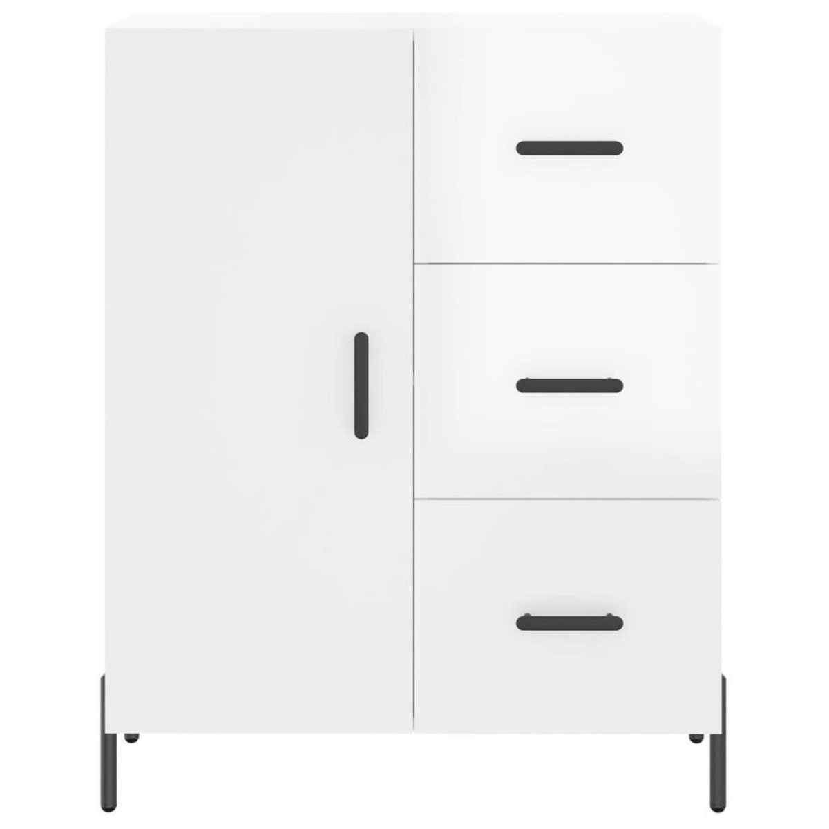 VIDAXL Buffet Blanc brillant 69,5x34x90 cm Bois d'ingenierie