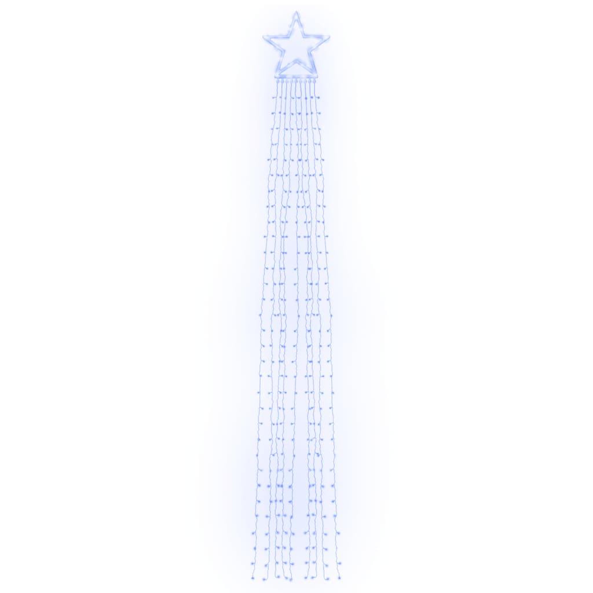 Voir la diapositive 4 : VIDAXL Guirlande de sapin de Noël 320 LED bleu 375 cm
