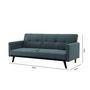 Voir la diapositive 4 : CONCEPT USINE Canapé convertible 3 places en tissu gris foncé pieds noirs LEON