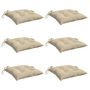 Voir la diapositive 3 : VIDAXL Coussins de chaise lot de 6 beige 50x50x7 cm tissu oxford