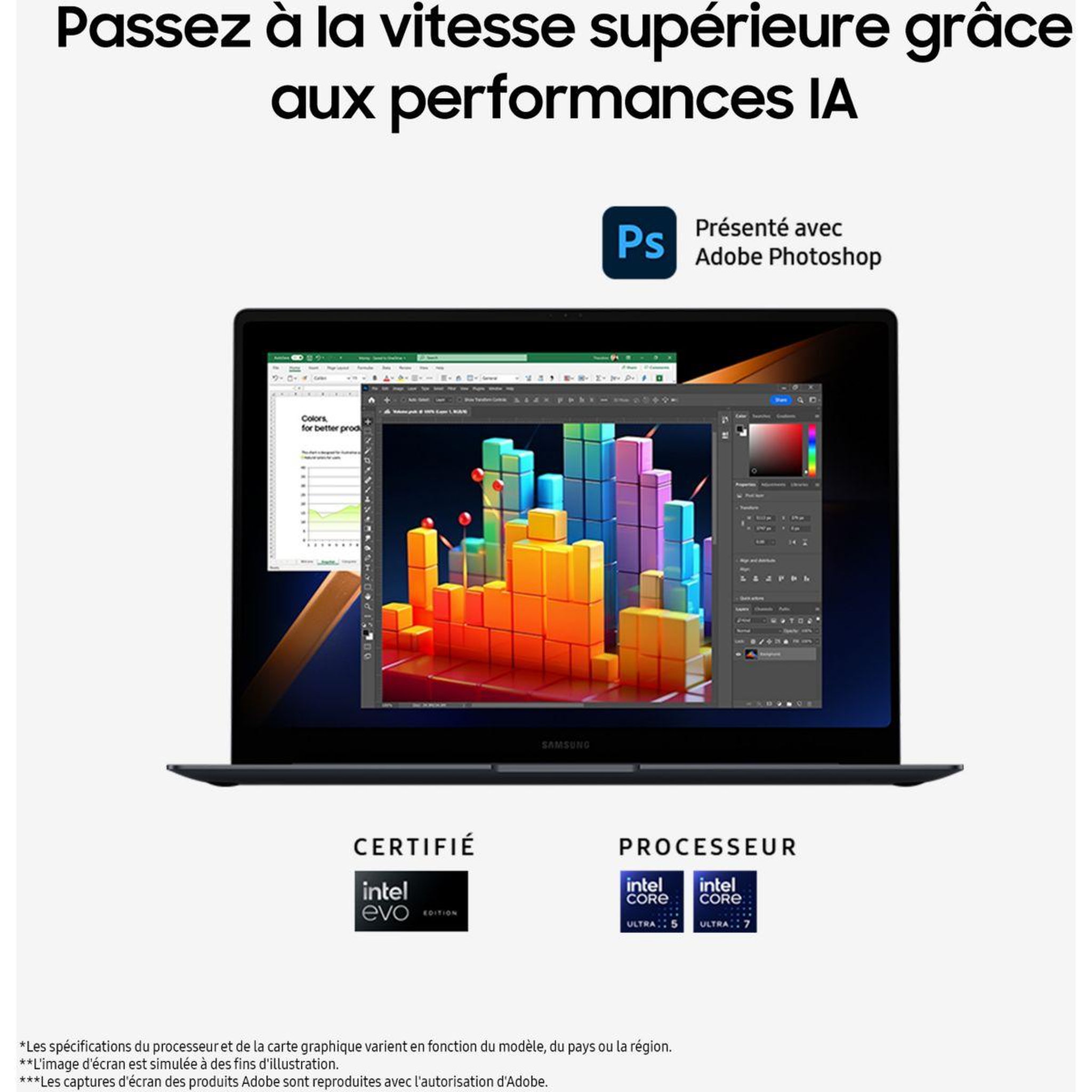 Voir la diapositive 3 : Samsung Ordinateur portable Galaxy Book4 Pro 16 U7 16Go 512Go Gris