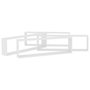 Voir la diapositive 5 : VIDAXL Etageres cube murales 4 pcs Blanc 100x15x30cm bois d'ingenierie
