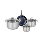 ELO Ensemble de 1 Poêle de cuisson 20 cm et 3 faitouts 14, 16 et 24 cm Elo Prima Brillant