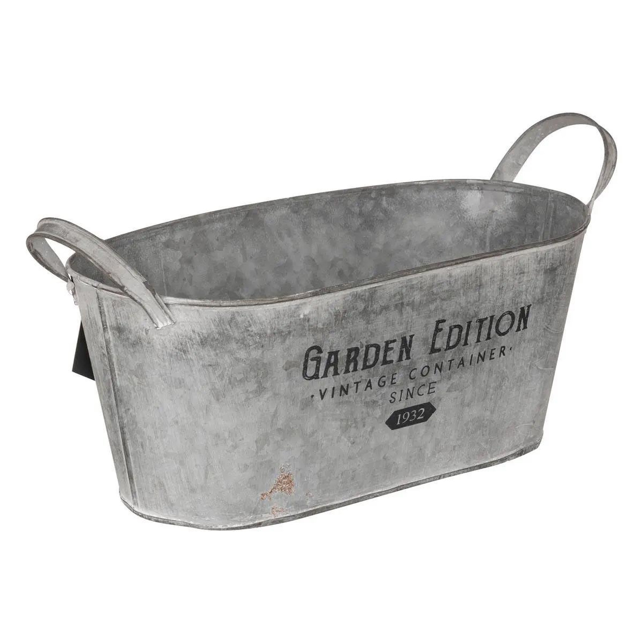 Voir la diapositive 4 : ATMOSPHERA Lot de 3 jardinières métal  spring garden  33cm gris