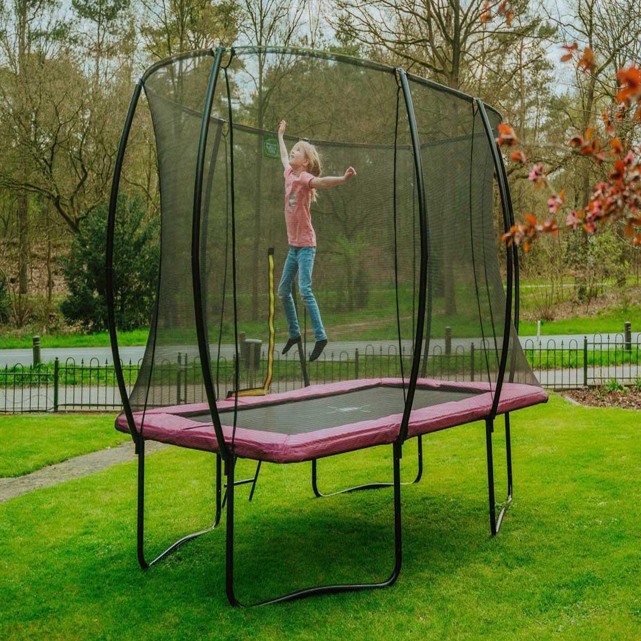 EXIT TOYS Trampoline Silhouette rectangulaire 214 x 305 cm Rose - Exit Toys
