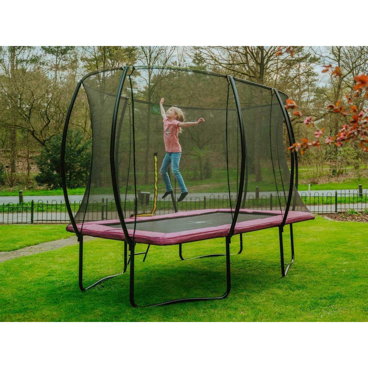 EXIT TOYS Trampoline Silhouette rectangulaire 214 x 305 cm Rose - Exit Toys
