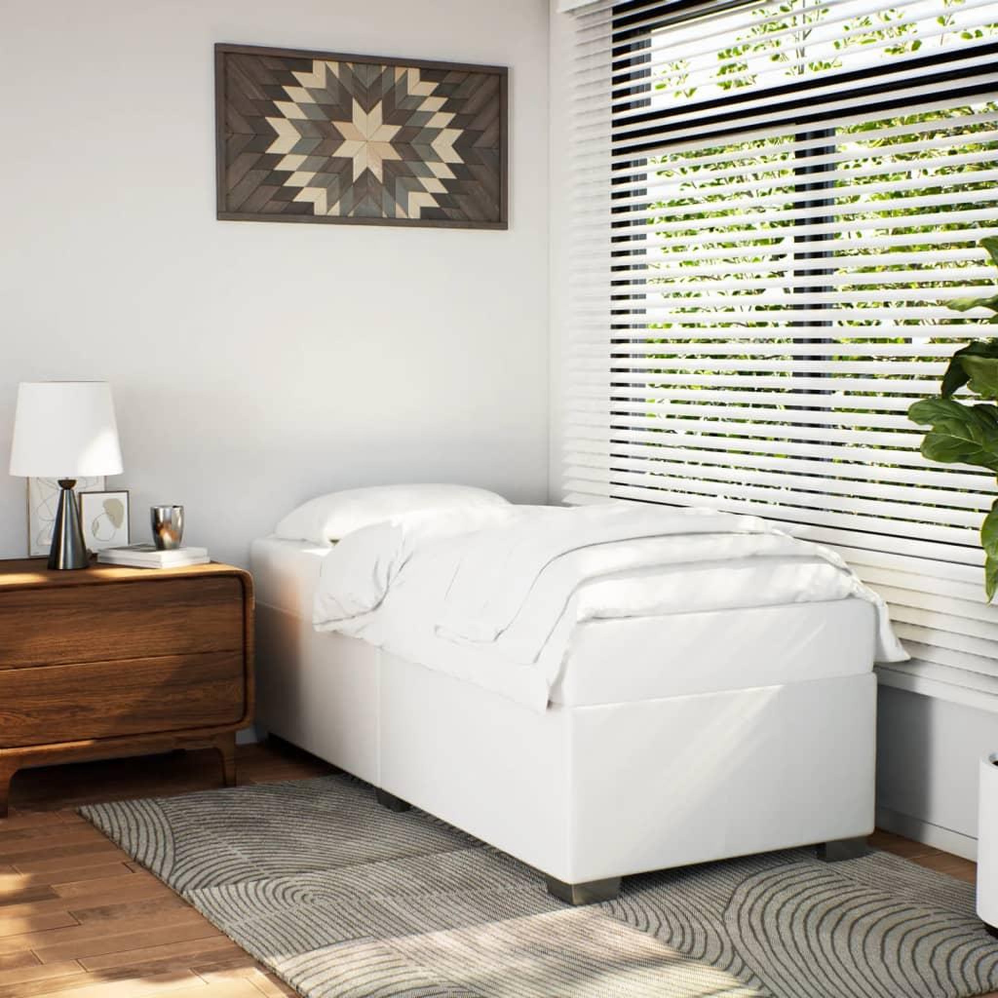 VIDAXL Cadre de lit sans matelas blanc 90x190 cm similicuir