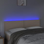 Voir la diapositive 3 : VIDAXL Tete de lit a LED Cappuccino 144x5x78/88 cm Similicuir