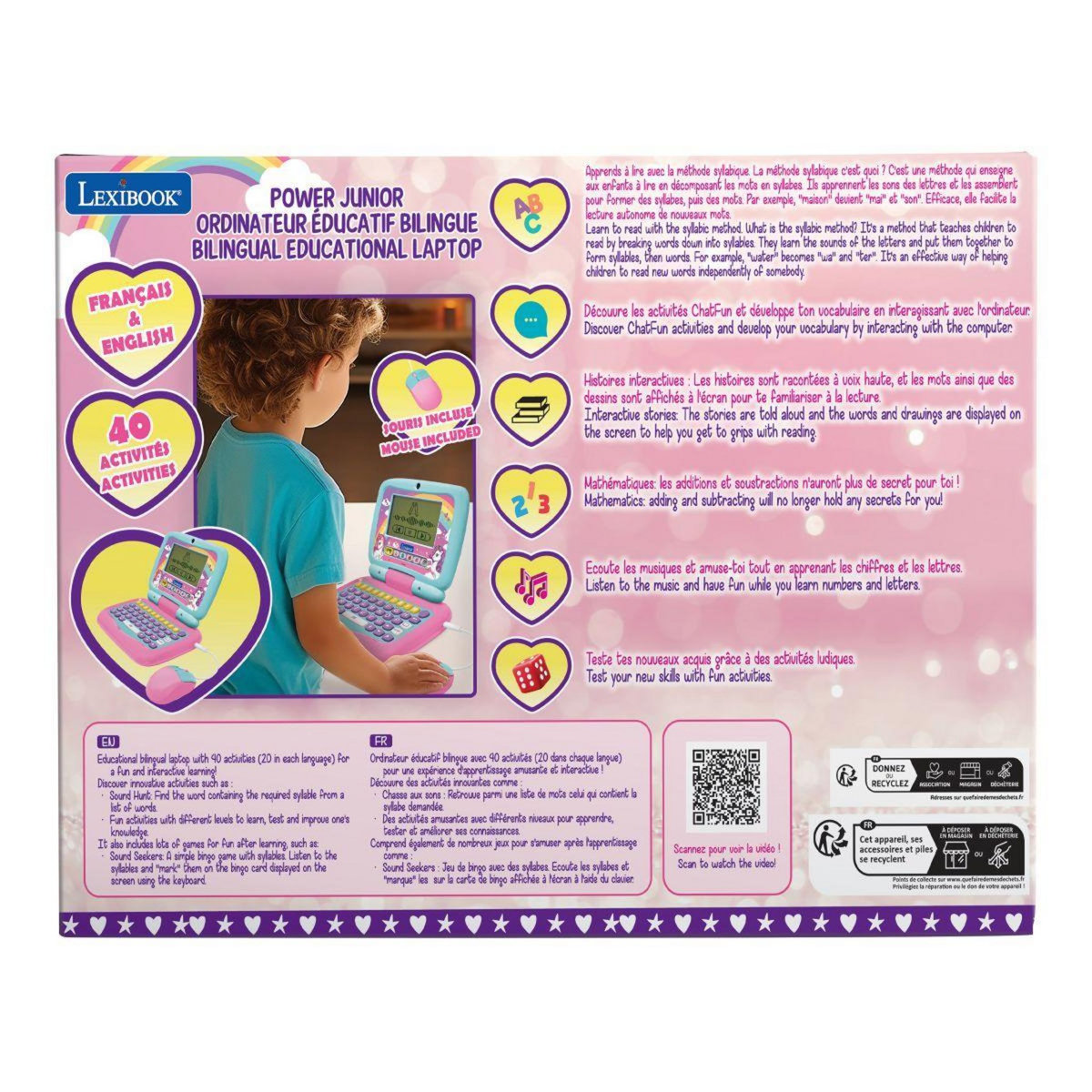 Lexibook Mon premier ordinateur éducatif Licorne (EN/FR)