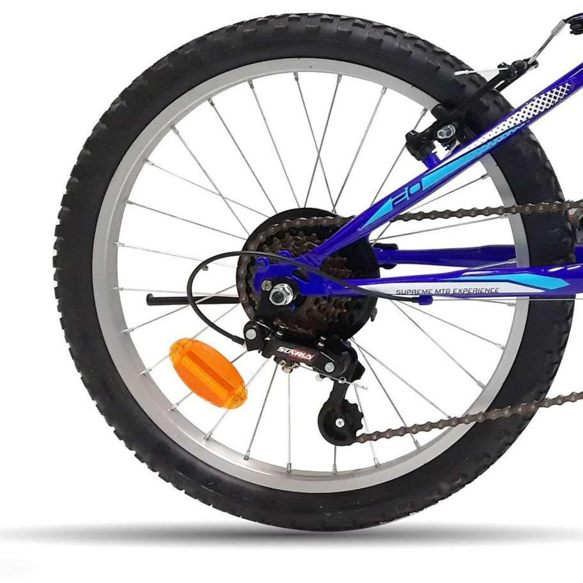 Vélo enfant - VTT 20'' - Cadre rigide en acier - 7 vitessses - Poignée Tournante - Freins V-Brake - Levier Alu.