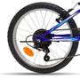 Voir la diapositive 4 : Vélo enfant - VTT 20'' - Cadre rigide en acier - 7 vitessses - Poignée Tournante - Freins V-Brake - Levier Alu.