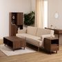 Voir la diapositive 5 : FIVE Table basse 2 portes coulissantes effet noyer SLIDY - Marron