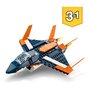 LEGO Creator 31126 - L&rsquo;Avion Supersonique, Jouet 3 en 1 Hélicoptère Bateau Avion