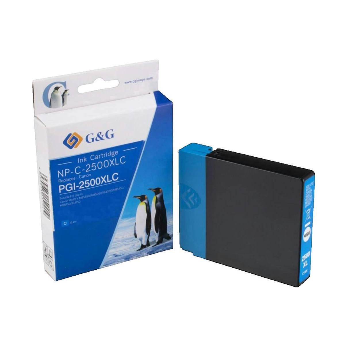 GGS Cartouche d'encre G&G 1C2500C Cyan