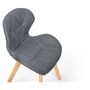 Voir la diapositive 2 : Lot de 4 chaises en tissu style scandinave pieds bois massif GAYA