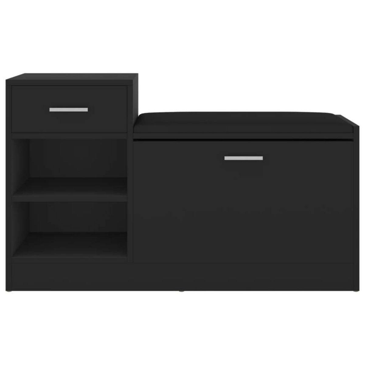 VIDAXL Banc a chaussures Noir 94,5x31x57 cm Agglomere