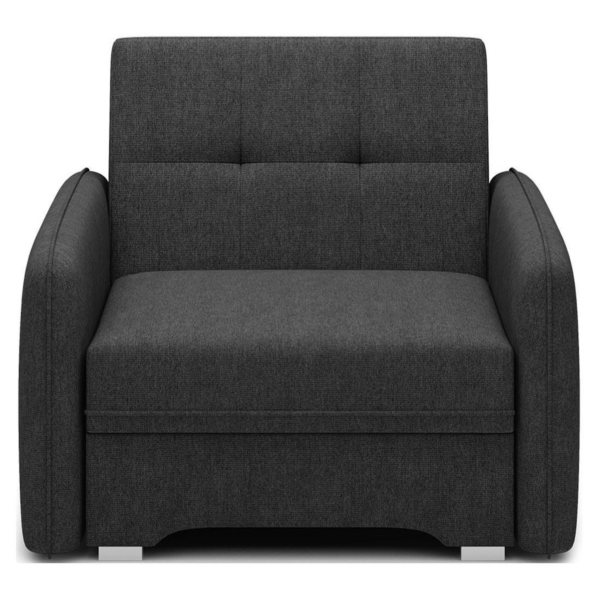 BEST MOBILIER Michelle - fauteuil convertible avec coffre en velours