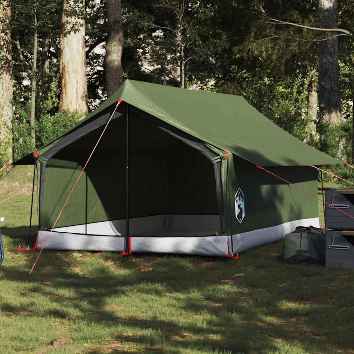 VIDAXL Tente de camping 2 personnes vert olive impermeable