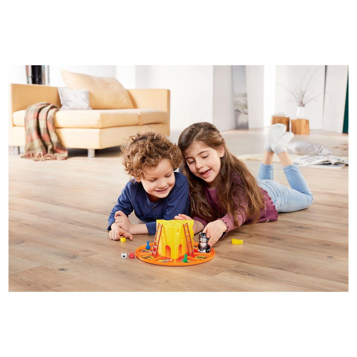 RAVENSBURGER Jeu Miam Miaou - La course aux fromages !