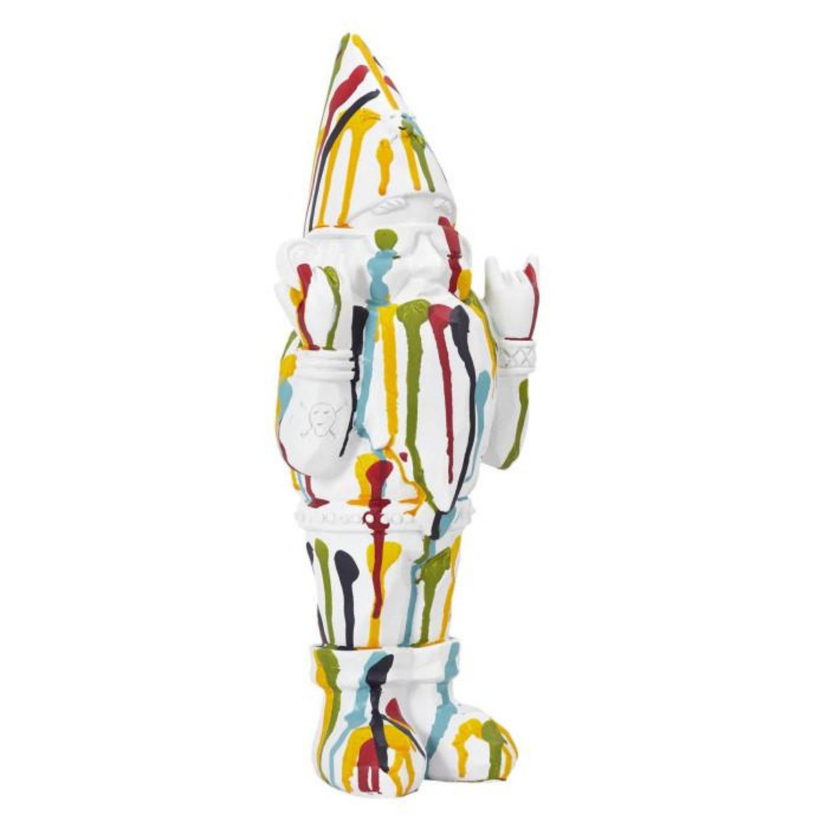 Paris Prix Statuette Design  Nain de Jardin Rock  33cm Blanc