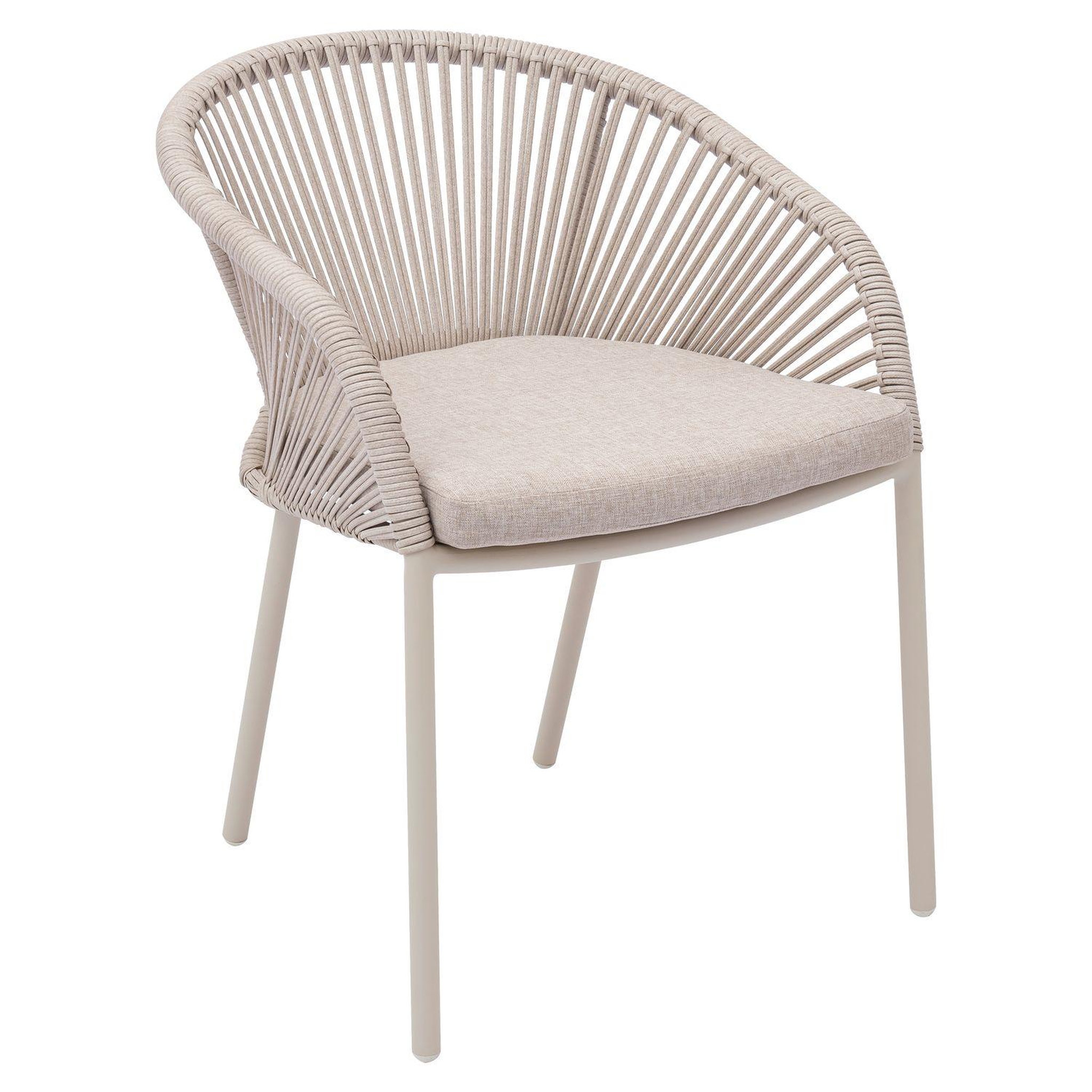 HESPERIDE Fauteuil de jardin empilable en aluminium oryon. Coloris disponibles : Vert, Marron