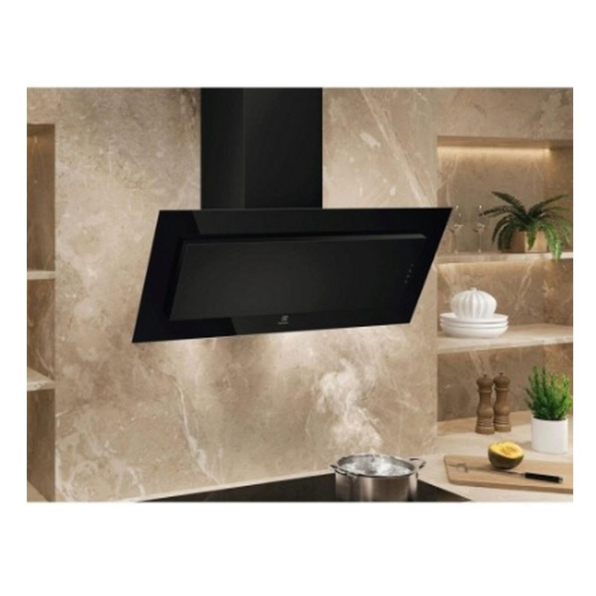Voir la diapositive 3 : ELECTROLUX Hotte décorative murale 90cm 600m3/h noir - lfv329k