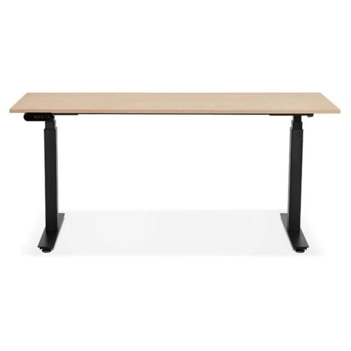 Paris Prix Bureau Ergonomique Réglable  Électrique  140cm Naturel & Noir