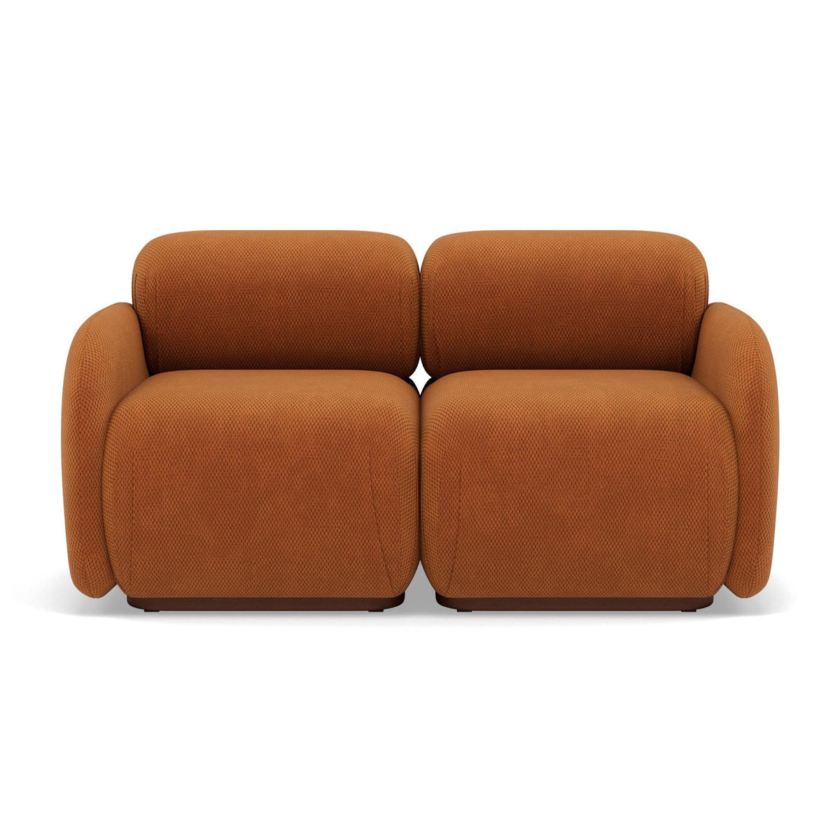 LISA DESIGN Penelope - canapé droit modulable 2 places en velours texturé