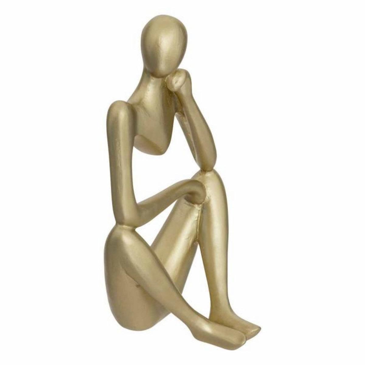 ATMOSPHERA Lot de 3 Statuettes Déco Femme  Le Collectionneur  17cm Or