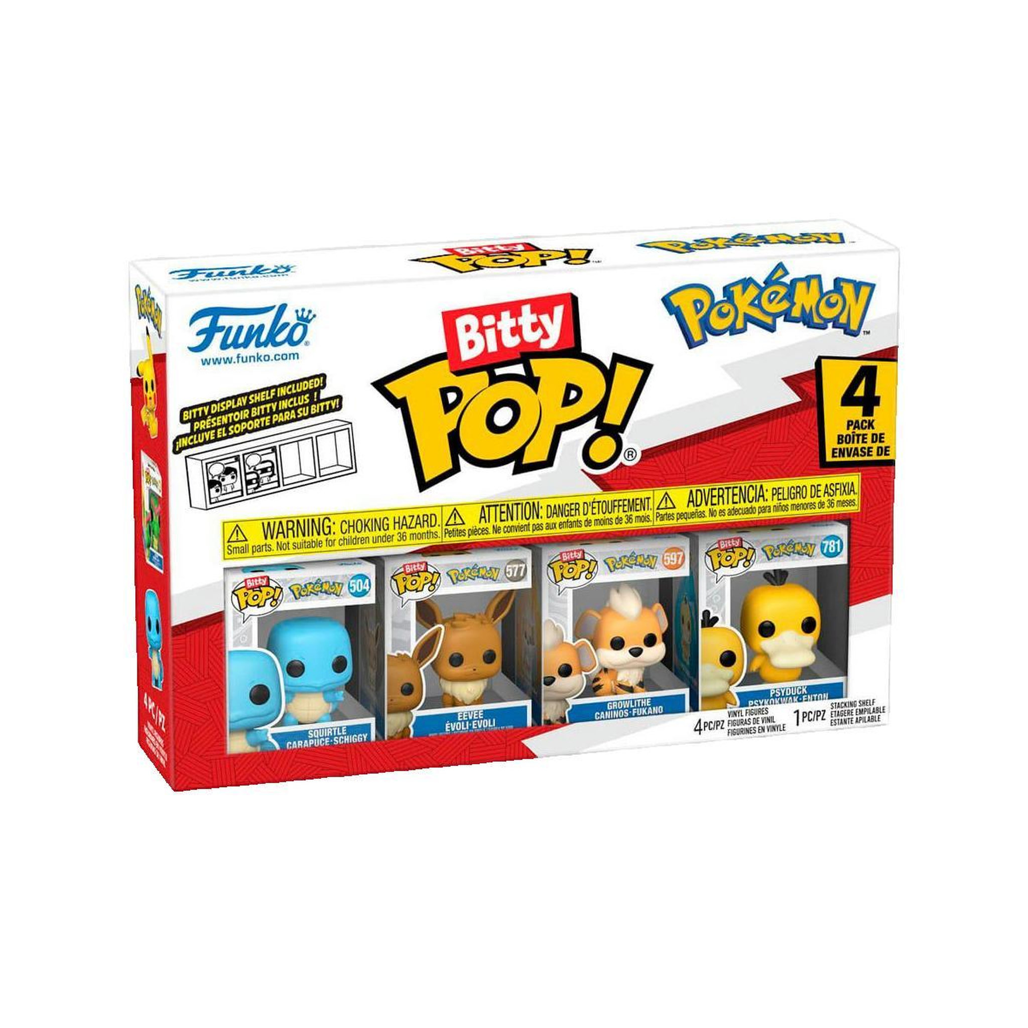 Voir la diapositive 3 : Funko Pack 4 Figurines Funko Bitty Pop Pokémon Squirtle