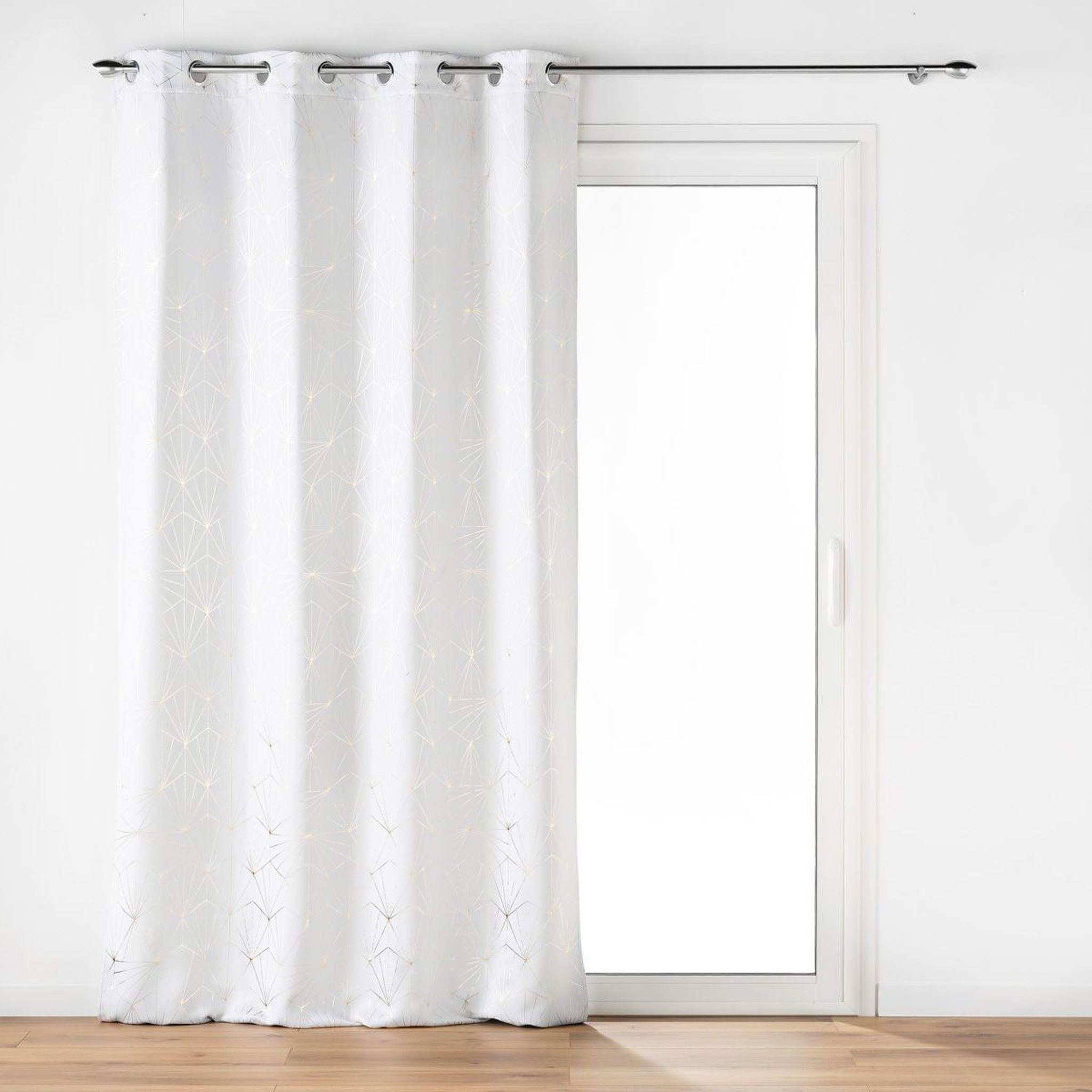 Douceur d'Intérieur Rideau occultant à œillets  eclat  140x260cm blanc