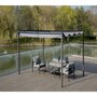 Voir la diapositive 2 : Habitat et Jardin Pergola en métal avec toit rétractable - 3 x 4 m - Gris anthracite